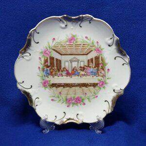Last Supper Decorative Wall Hanging Plate 1960's Vintage Home Decor